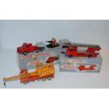 A Dinky 986 Mighty Antar Low Loader with Propeller, Dinky 972 Lorry Mounted Crane and 956