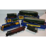 A Hornby Dublo 3232 Co-Co Diesel Electric, a 3233 example two other locos all in original boxes