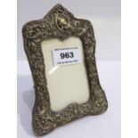 A silver mounted photo frame Birmingham 1924 14 cm x 10.5 cm aperture 8 cm x 5.5 cm Condition