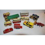 A collection of Dinky and Corgi models including Leyland Octopus, Bedford truck, Dinky Electric