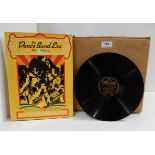 A box of 78 rpm gramophone records, mostly Dance Orchestra in Latin musical styles with examples