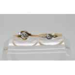 Two 18ct gold vintage diamond rings, single stone approx 0.05cts and two rose cuts, the three