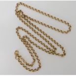 A 9ct gold belcher chain length 62cm, weight 13.2gms Condition Report: Available upon request