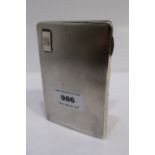 A silver cigarette case Birmingham 1936 13 cm x 8.5 cm 174 grams Condition Report: Available upon