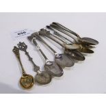 A lot comprising a set of six silver teaspoons Sheffield 1897 & four coffee spoons Condition Report: