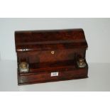 A Victorian rosewood stationary box with hinged lid and fitted interior, 38cm wide Condition Report: