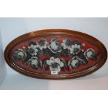 An oval bead work tray/stand, 60cm wide Condition Report: Available upon request