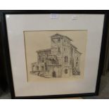 *WTHDRAWN* RICHARD NORMAN Building, signed pencil drawing and eight various prints (9) Condition Re