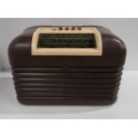 A Bush bakelite push button radio (af) Condition Report: Available upon request