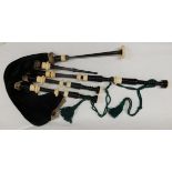 A set of Highland bagpipes, with a R.G. Lawrie chanter Condition Report: Available upon request