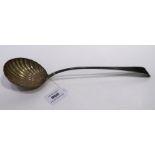 A silver soup ladle with shell shaped bowl, London marks 33 cm long 159 grams Condition Report: