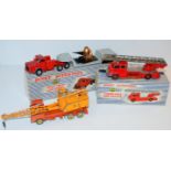 A Dinky 986 Mighty Antar Low Loader with Propeller, Dinky 972 Lorry Mounted Crane and 956