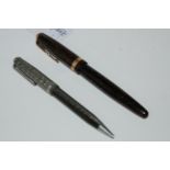 A Parker fountain pen and another pen (2) Condition Report: Available upon request