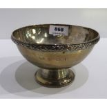 A silver pedestal bowl Birmingham 1911 13 cm. dia. 202 grams Condition Report: Available upon