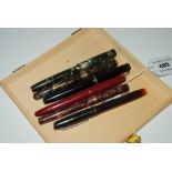 Six vintage fountain pens Condition Report: Available upon request