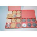 Eighteen Henderson's pocket watch faces in three cases, all unused Condition Report: Available