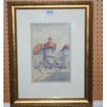 VICTOR NOBLE RAINBIRD Evrey, signed, watercolour, 25 x 16cm and a print (2) Condition Report: