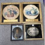 A GROUP OF 19TH CENTURY VERRE EGLOMISE PRINTS (a lot) Condition Report: Available upon request