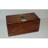 A Victorian mahogany two division tea caddy, 30cm wide Condition Report: Available upon request
