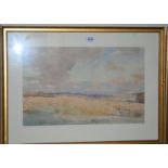 MURRAY URQUHART Clouds over East Lothian, signed, watercolour and dated, 1935, 32 x 50cm Condition