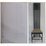 AFTER CHARLES RENNIE MACKINTOSH BY CASSINA ladder back chair with high back from a copy at Hill