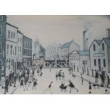 •LAURENCE STEPHEN LOWRY RBA, RA (BRITISH 1887-1976) LEVEL CROSSING, BURTON-ON-TRENT Offset