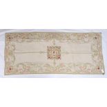 GLASGOW SCHOOL EMBROIDERED TABLE RUNNER circa 1900, 210cm x 89cm together with an Arts and Crafts