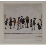 •LAURENCE STEPHEN LOWRY RBA, RA (BRITISH 1887-1976) GROUP OF CHILDREN Offset lithograph limited
