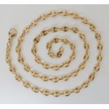 A 14K GOLD ANCHOR CHAIN NECKLACE length 50cm, weight 22.4gms Condition Report: Light general wear,