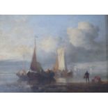 EDMUND THORNTON CRAWFORD RSA (SCOTTISH 1806-1885) FRENCH FISHING BOATS Oil on canvas, signed and