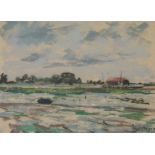 •PAUL MAZE (FRENCH 1887-1979) AT LOW TIDE Pastel on paper, signed, 26 x 35cm (10 x 13 3/4")