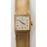 A 9CT GOLD LADIES ROLEX PRECISION WITH INTEGRAL STRAP the case hallmarked London 1965, width of
