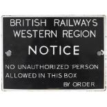 BR(W) Signal Box Door Notice