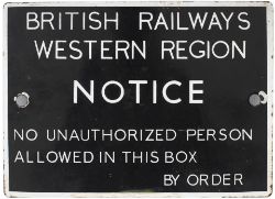 BR(W) Signal Box Door Notice