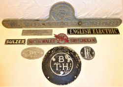 A lot containing a collection of Electric Plates to include BTH, ENGLISH ELECTRIC. SULZER. 2 x SOUTH