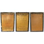 A group of 3 x GWR station notices mounted within original frames. One frame marked GWR. Believed to