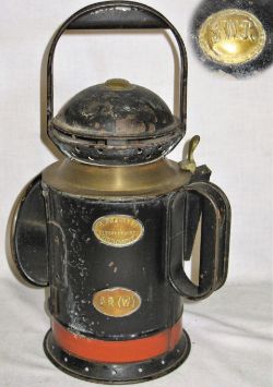 BR(W) double plated 4 aspect hand lamp made by G Polkey Ltd of Birmingham. Complete with all