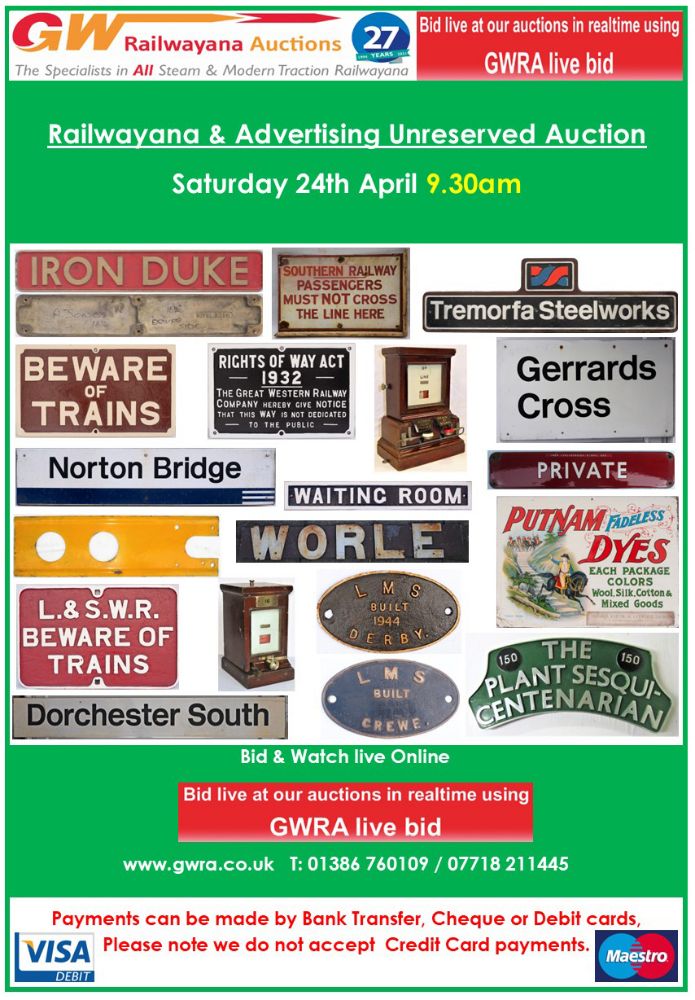 Railwayana & Advertising Non Reserved Auction