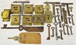 A Lot containing a quantity of GWR desk or drawer locks marked GWR together with a quantity of