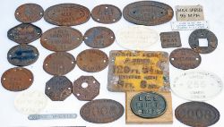 A collection of wagon and coach builders plates to include; Horwich, Cowlairs, Metropolitan