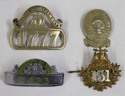 4 x Bus Tram related cap badges. CORPORATION TRAMWAYS 1777. CORPORATION TRAMWAYS 5 YEARS. CAP