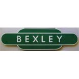 Reproduction BR(S) Totem Sign BEXLEY. A quality enamel manufactured by Trackside.