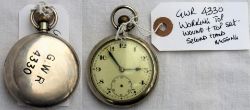 GWR Guards Watch engraved on rear GWR 4330. In working condition but missing second hand.