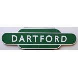 Reproduction BR(S) Totem Sign DARTFORD. A quality enamel manufactured by Trackside