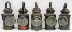 A lot containing 5 x BR(W) Handlamps. BR(W) 4 aspect. BR(W) 3 aspect. BR(W) POLKEY double plated.