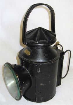 Southern Railway Motor Mans 4 aspect Handlamp. Red, green, clear with Purple 4th aspect fitted.