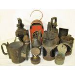 A collection of lamp spares and GPO oil cans.