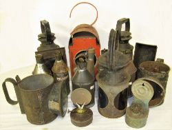A collection of lamp spares and GPO oil cans.