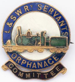 L&SWR Servants Orphanage Committee Badge. In very good condition and not often seen.