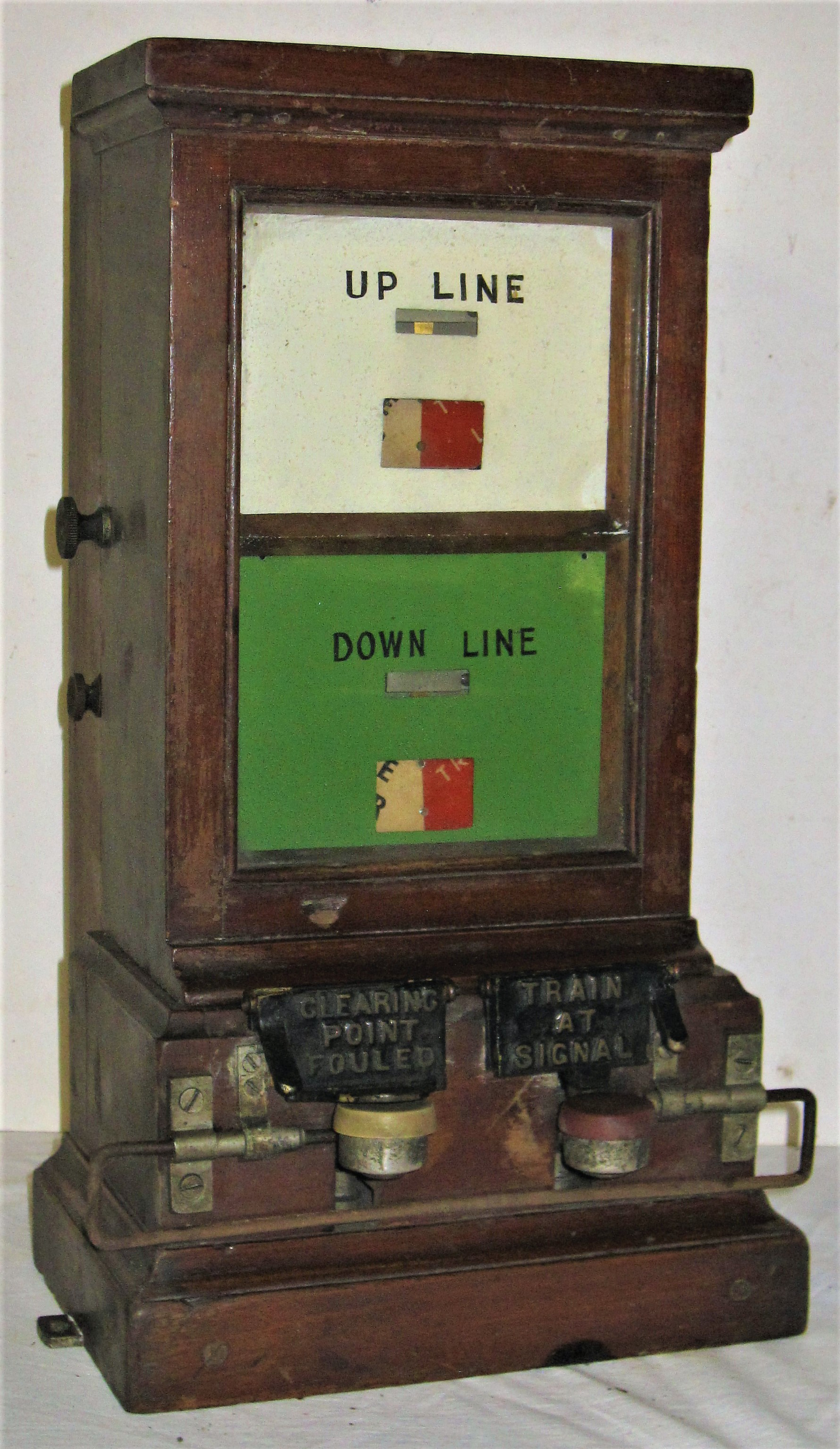 GWR Spagnoletti double line Block Instrument (down Line) complete with reminder flaps in ex box